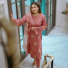 Pink Aura – 2-Piece Cotton Suit (Pink)